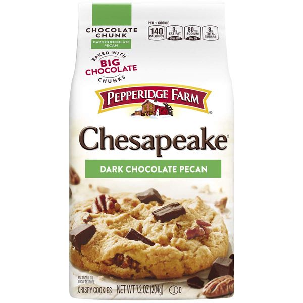 Pepperidge Farm Chesapeake Crispy Dark Chocolate Pecan Cookies, 7.2 oz. Bag