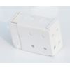 4pcs Box Mounting Bracket 2 Set for Low Profile Blinds 2inch White Color Window Blinds Headrail Bracket