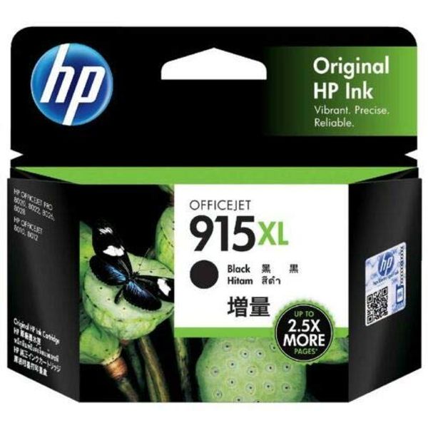 HP 915XL Genuine HP Ink Cartridge, Black, Extra Volume, 3YM22AA