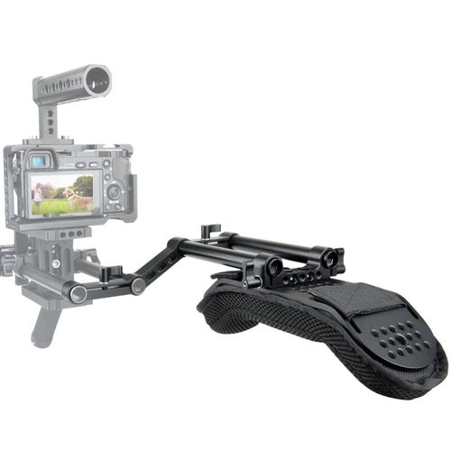 NICEYRIG 15mm Shoulder Pad Kit with Rail Raiser /15mm Rods 6 Inch for Shoulder Rig System Video Camera DSLR Camcorders