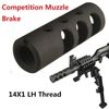 All Steel 14x1 Left Hand Thread Competition Muzzle Brake For 7.62
