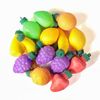 60 Pack Plastic Fruit Shaped Filled with Powder Candy