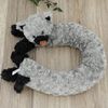 Novelty draught excluder door draft stopper dog cat GREY CAT