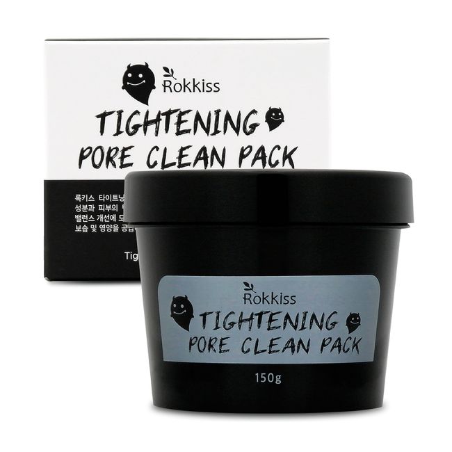 ROKKISS Pore Tightening & Cleaning Mask (5.3oz) - Deep Cleansing Mask for Blackhead Removel, Pore Reducing & Tightening. Kaolin, Allantoin, Bentonite. Korean Skin Care