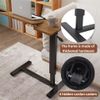 Over Bed Table Height Adjustable Sofa Side Laptop Table Tilting Desktop w/Wheels