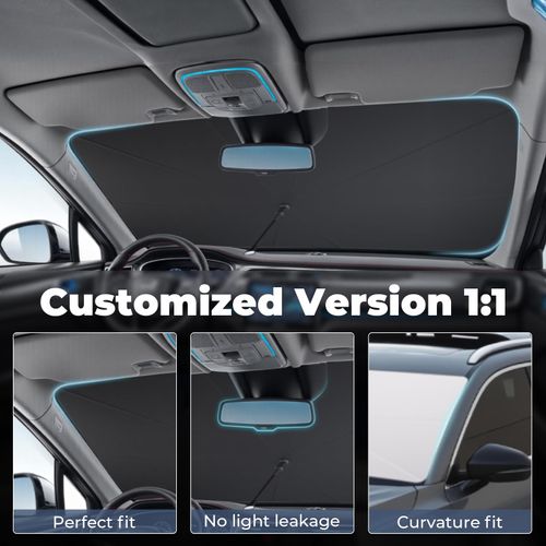 Windshield Sun Shade Umbrella: Custom Fit for 2015-2024 Nissan Murano S/SV/SL/Platinum (Z52) - Double Thickened Foldable Front Window Sunshade, Superior UV & Heat Protection, Keeps Crossover SUV Cool
