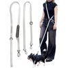 Seemly Pet Leash (3-Way Easy) Cushion Leash (Light Gray)