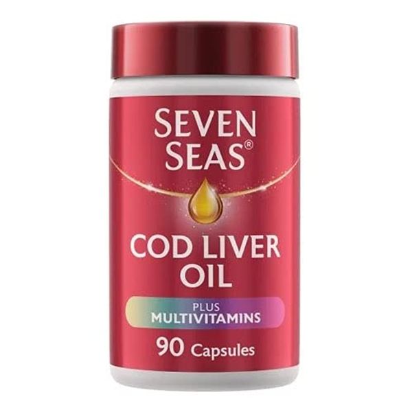 Seven Seas Cod Liver Oil Plus Multivitamins Omega-3 Fish Oil 90 Capsules