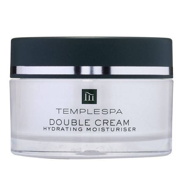 TEMPLESPA | DOUBLE CREAM | Hydrating Day & Night Moisturizer for Dry Skin, Phirmaderm Complex, Nourishing & Rich for Dehydrated Skin, Natural Ingredients, Cruelty-Free, Vegetarian, 1.6 fl.oz.