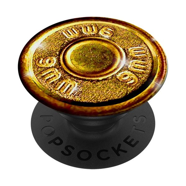 Pistol Case 9 MM Ammunition Shell Bullet 9mm Art PopSockets Standard PopGrip