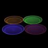 Party Essentials Hard Plastic 9-Inch Round Party/Luncheon Plates, Assorted Neon, 20-Count