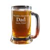 Personalized Engraved 16 Ounce Glass Beer Mug (Sold Individually)