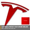 Custom Cut Graphics Vinyl Logo Wrap for Tesla Model Y, Standard Wrap, 2 pc-Set (Gloss Red)