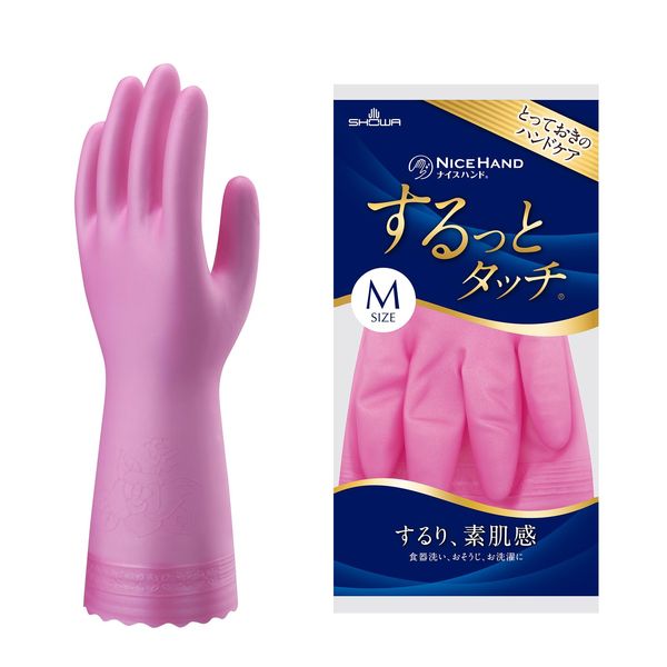 Showaglove Cooking Gloves, Hand Care, Nice Hand, Touch M, Ruby Pink, 1 Pair