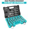 DURATECH 1/2" Drive Socket Set 33-piece Including Metric/SAE Sockets Alloy Steel