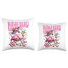 Mama Bird Flamingo Bird Throw Pillow