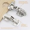 2-Pack Hidden Hinges for Cabinet Doors Frameless,90 Degree Concealed Cabinet Hinges, Surface Mount Hinges (4)
