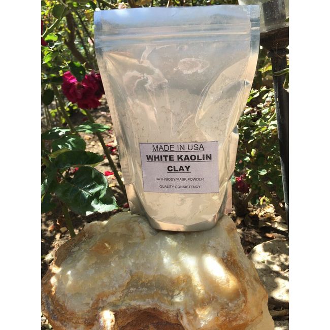 Pure White Kaolin clay Powder. Face/mask/body. 1 Lb 100% Natural