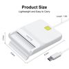 Recbot CAC Reader USB C, CAC Reader Military, DOD Military USB C Common Access CAC Smart Card Reader, Compatible with Windows, Mac OS and Linux (White)