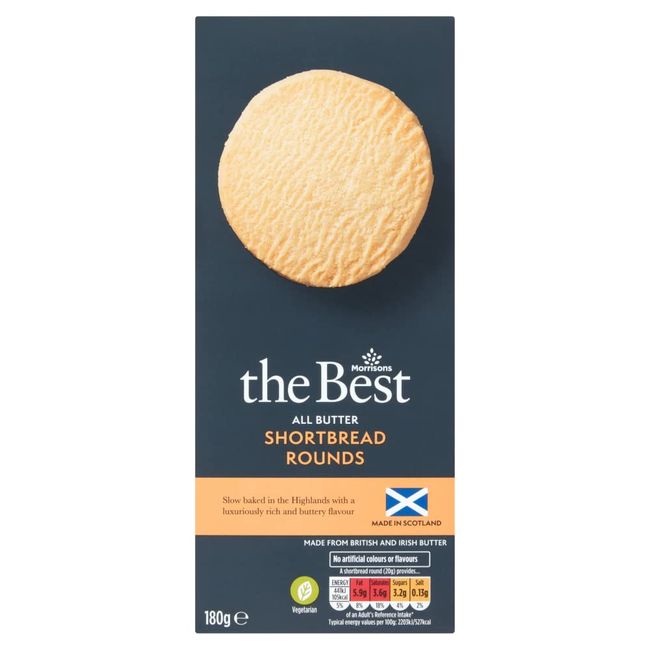 Morrisons The Best All Butter & Cream Shortbread Rounds 180g