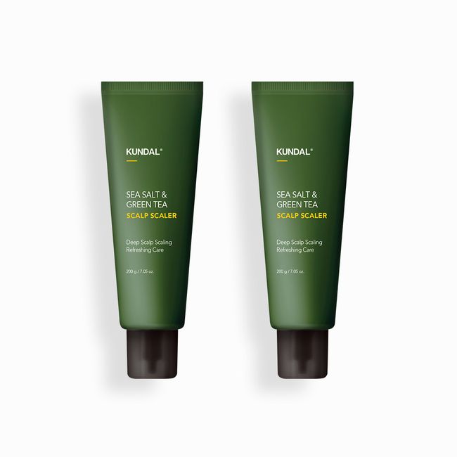 Kundal Sea Salt &amp; Green Tea Scalp Scaler 2-piece Set 200g