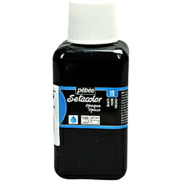 Other manufacturers Water-based acrylic paint for fabrics, opaque color, 250ml, Setacolor Black Lake 296019