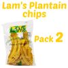 Lam's Plantain Strips || Tiras de Platano || 2.5oz || 71g || Vegetable Snacks || Healthy & Fresh Snacks || Gluten-free || Banana Chips || Natural Slices || (pack of 02)