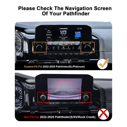 ECOZEN 2025 Nissan Pathfinder Screen Protector - 2 Pcs Nano Film For 2022-2025 Pathfinder 9-Inch Navigation Screen Protector - Only Fit For 2022-2025 Nissan Pathfinder(SL/Platinum) Accessories