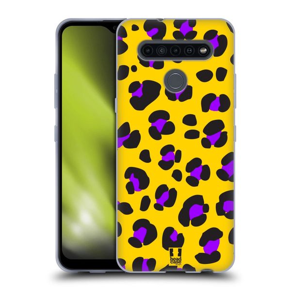 Head Case Designs Yellow Leopard Mad Prints Soft Gel Case Compatible With LG K41S