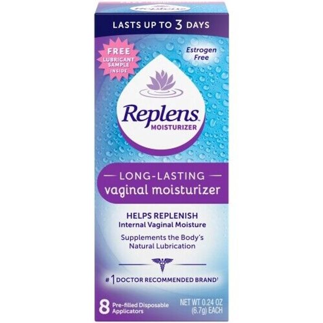 Replens Long Lasting Vaginal Moisturizer 8 Pre Filled Disposable Applicators