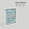 Jay Peak, Vermont, Let it Snow, Christmas, Typography (Absorbent Ceramic Coaster, Single, Cork Back, Kitchen Table Decor)