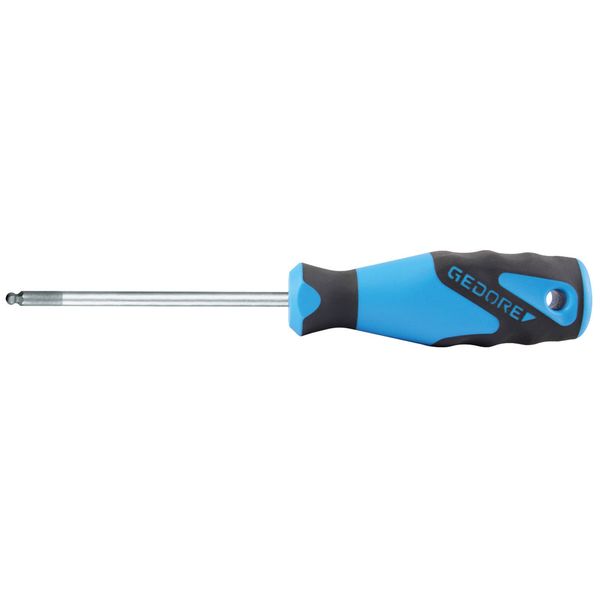 GEDORE 3K Screwdriver, Ball Head, Inner Hexagonal 5 mm, 1 Piece, 2163 K 5