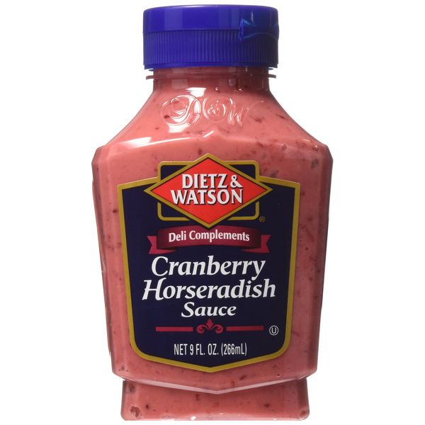 Dietz & Watson, Deli Compliments, Cranberry Horseradish Sauce, 9oz Bottle (Pack of 2)