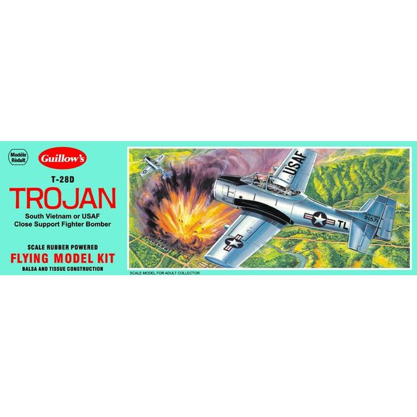 Guillow's #901 North American T-28 Trojan Balsa Wood Model Airplane Kit  GUI-901