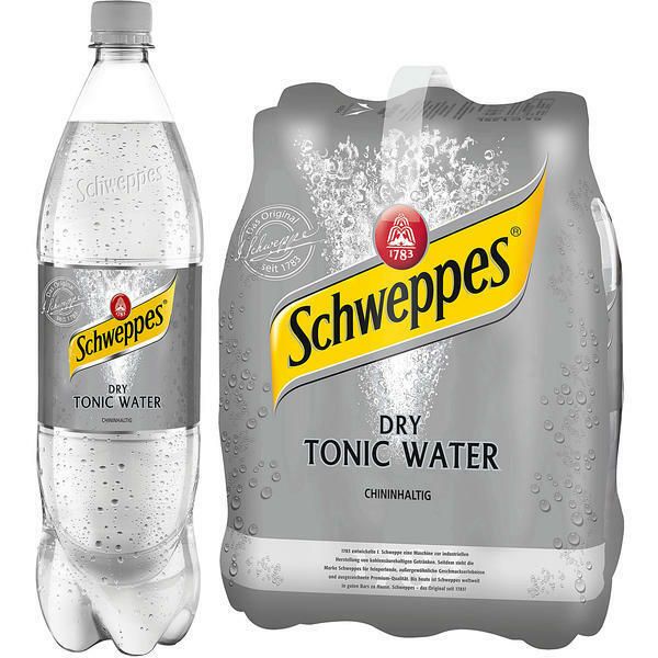 Schweppes Dry Tonic Water PET 6x1.25 L Bottles, Disposable Pledge-