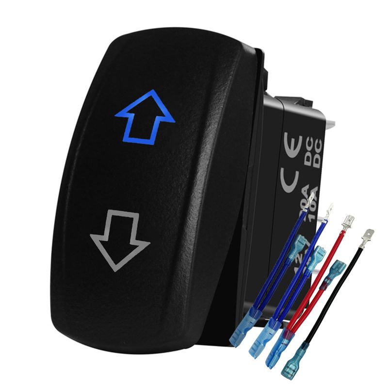 Up Down Momentary Rocker Switch 7P (ON)-Off-(ON) DPDT Mom Toggle Switch ...