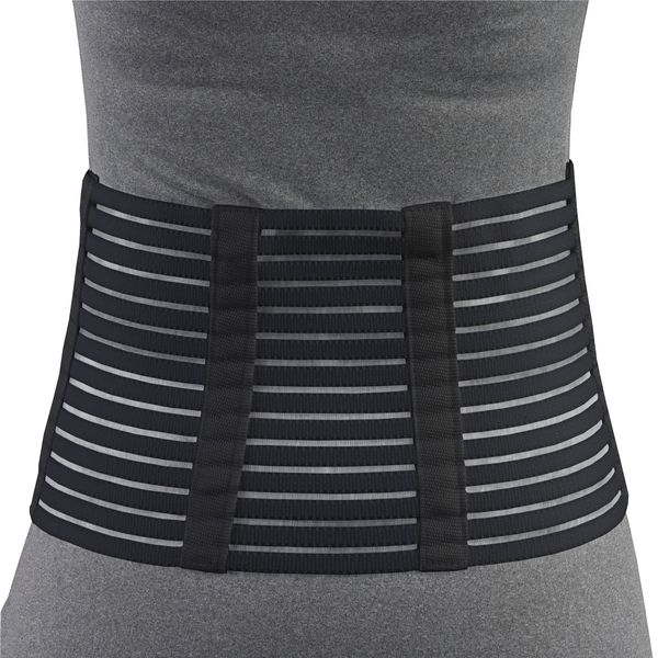 OTC Lumbosacral Support, 7-inch Lower Back, Lightweight Compression, Elastic, Black, Large