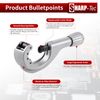 Sharp-tec 6-67mm Pipe Cutter, Adjustable Pipe Slice, Tube Cutter with Replacable Cutting Wheel