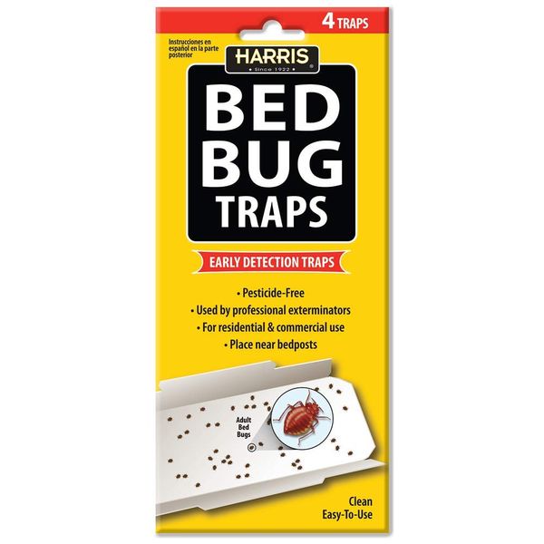 Harris Bed Bug Early Detection Glue Traps (4/Pack)