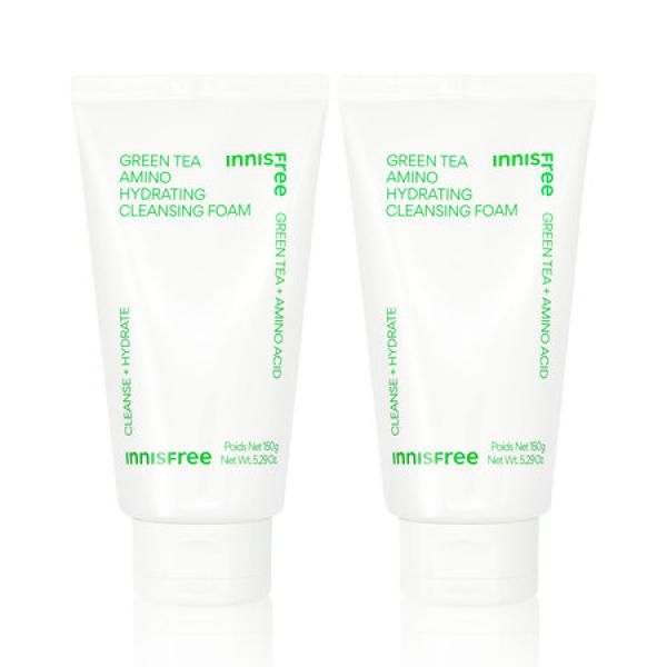 Innisfree Green Tea Moisture Amino Cleansing Foam 150g 2pcs_MC