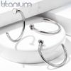 PiercedOff Titanium Nose Ring - Thickness 20GA (0.8mm) / Diameter 10mm