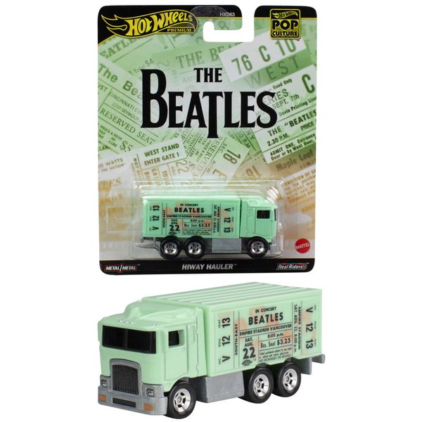 Hot Wheels Pop Culture - The Beatles Highway Howler (Green) Ride On Toy Mini Car 3 Years Old Green HVJ45