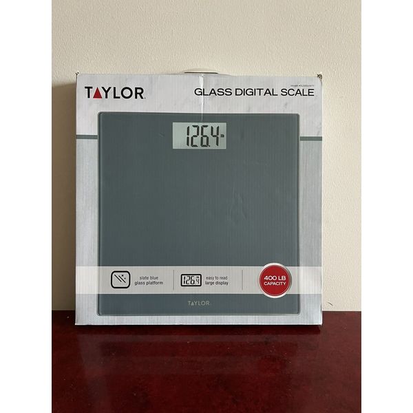 Taylor Tempered Glass Digital ELECTRONIC Scale Instant Read Gray/Blue 5289297T