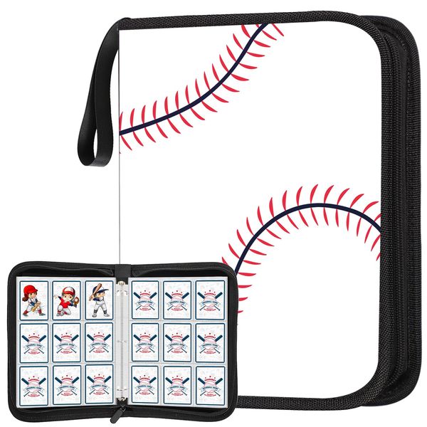 900 Pockets Baseball Card Binder for Baseball Trading Cards, Display Case with Baseball Card Sleeves Card Holder Protectors Set for Football Card and Sports Card