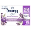 Light Mega Dryer Sheets Fabric Softener Dryer Sheets White Lavender 180 Count