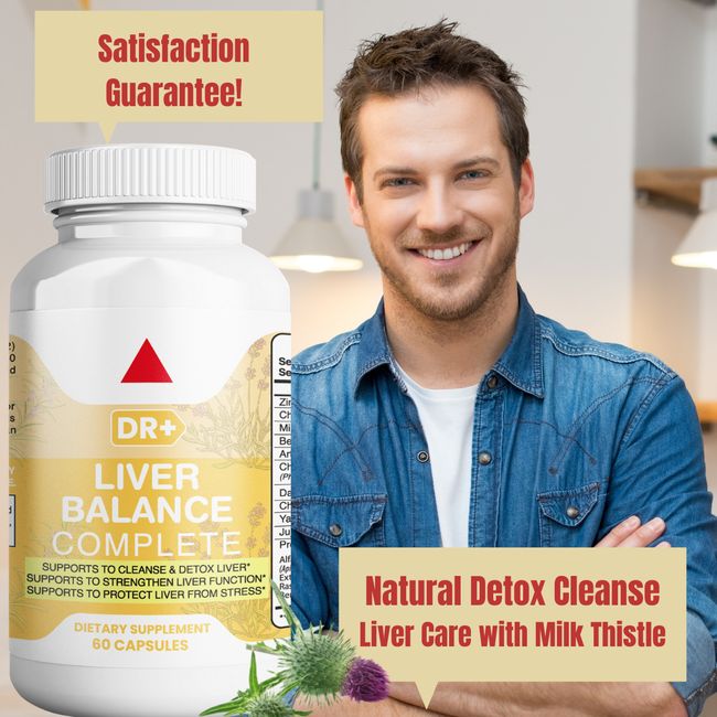 Liver Cleanse Detox Milk Thistle Extracts Silymarin, Beet, Artichoke, Dandelion