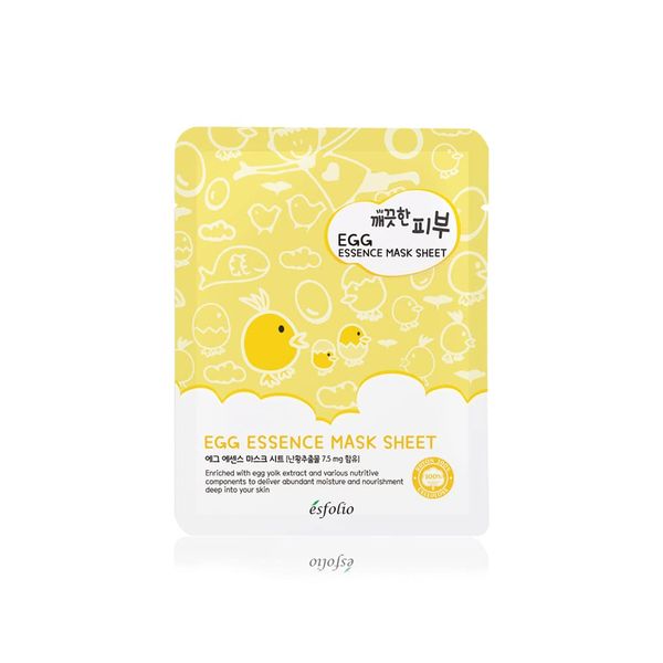 Esfolio Egg Essence Face Mask – Hydrating & Nourishing Sheet Mask for All Skin Types – Moisturizing Face Treatment for Soft, Smooth, and Healthy-Looking Skin (Pack of 10)