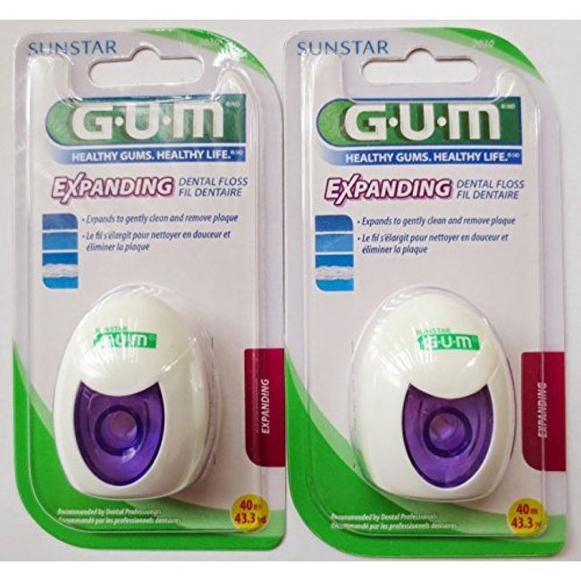 GUM Expanding Dental Floss 2030 43.3 Yd (Pack of 2)