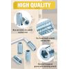 M6 X 10mm Threaded Insert Nuts 40Pcs, Caianwin Wood Insert Hex Socket Nuts Threaded Insert Flanged Hex Socket Nut Inserts for Wood Furniture