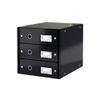 Leitz 60480095 Schubladenbox Click & Store, Schwarz, A4 (3 Schubladen/2er Pack)